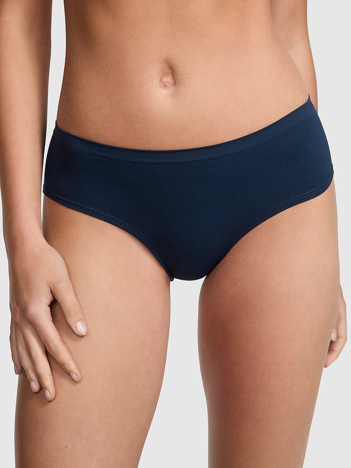 vs Pink Seamless Hiphugger Panty Noir Navy 1 of 3 