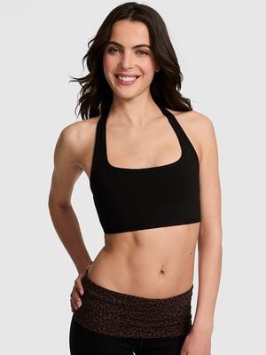 All-Day Cotton Halter Sports Bra