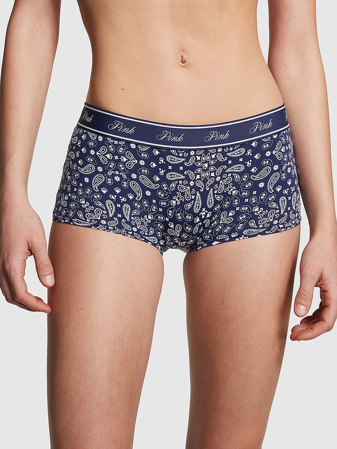vs Pink Logo Micro Boyshort Panty 1 of 4 