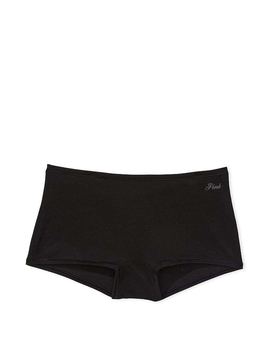 vs Pink Cotton Boyshort Panty Pure Black 3 of 4 
