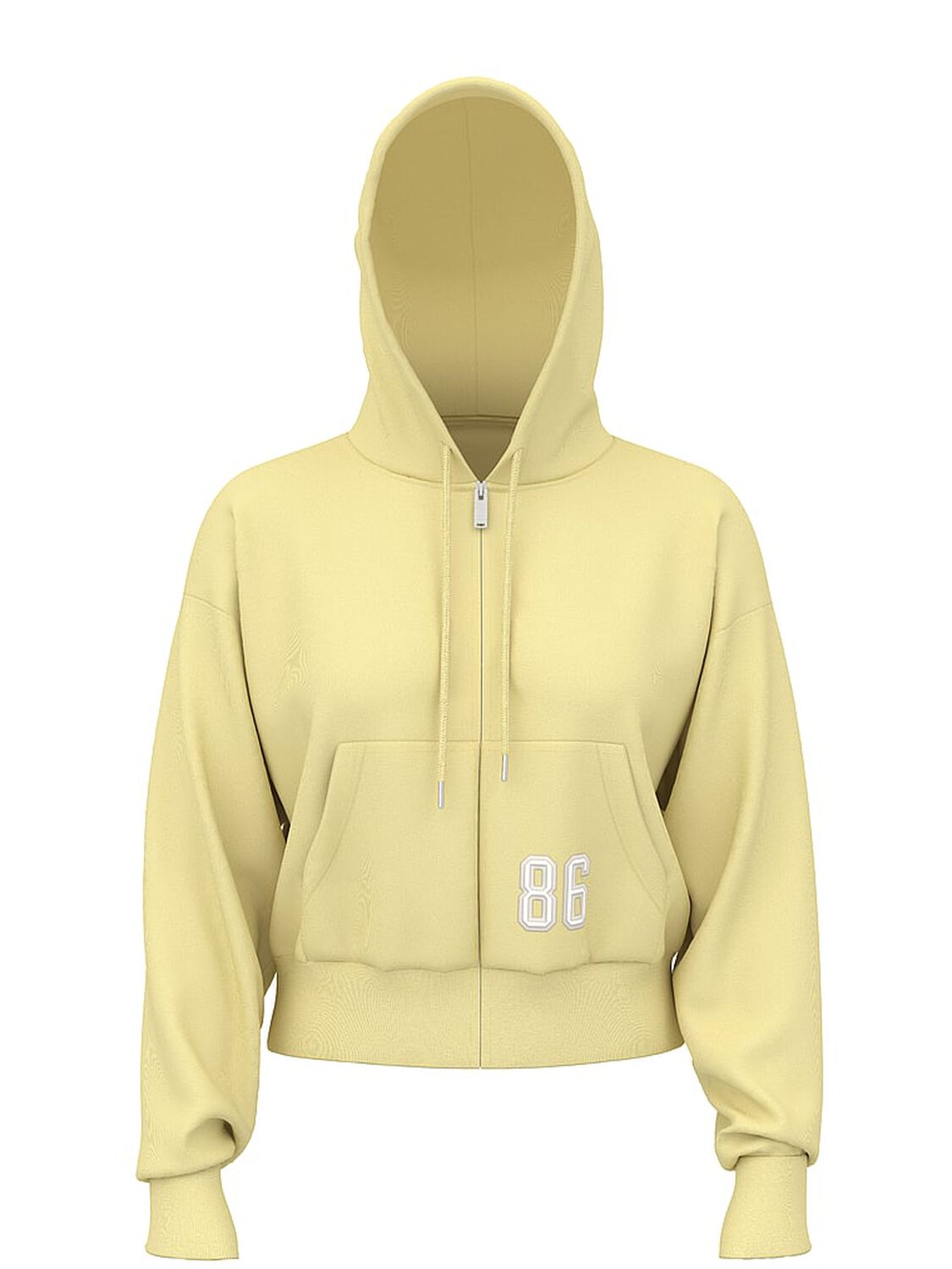 vs Pink Ivy Terry Shrunken Full-Zip Hoodie Mellow Yellow 2 of 2 