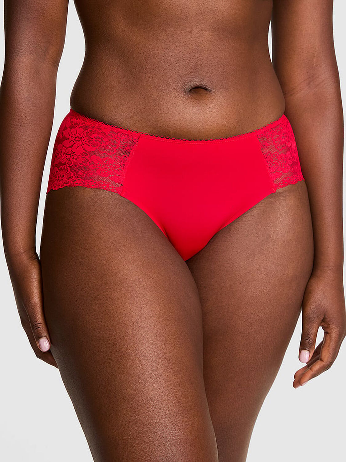 vs Pink No-Show Hiphugger Panty Red Pepper 1 of 3 