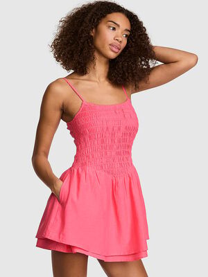 Flirty Fit Smocked Mini Dress