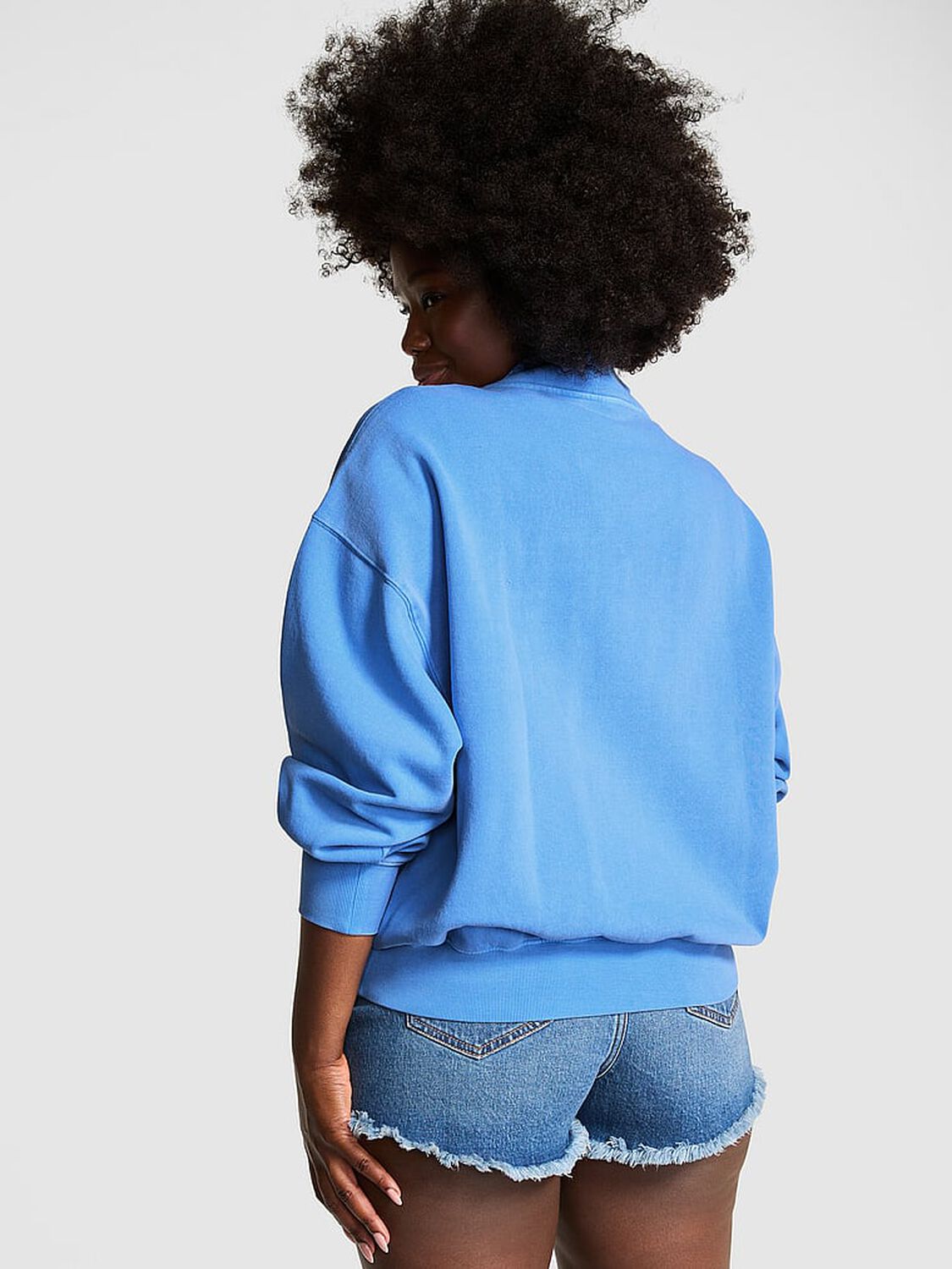 vs Pink Ivy Fleece Quarter-Zip Sweatshirt Dream On 1 of 2 