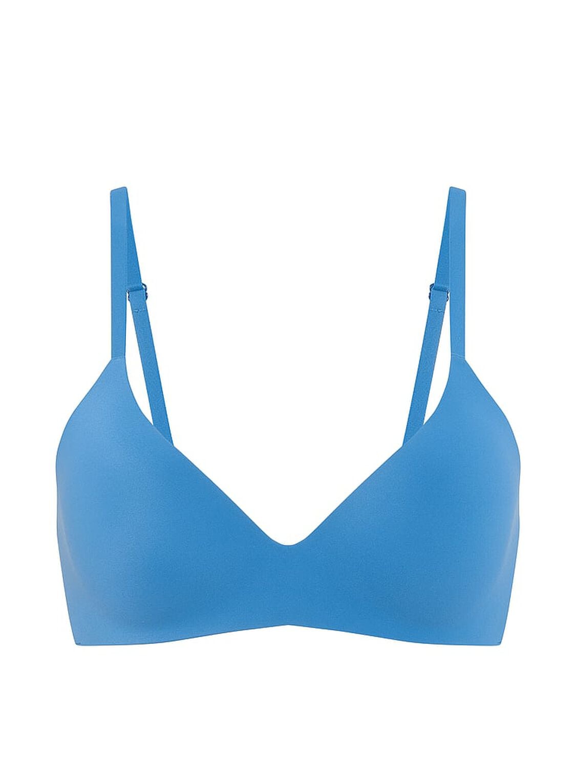 vs Pink Marshmallow Push-Up Wireless Comfy Bra Varsity Blue 3 of 4 