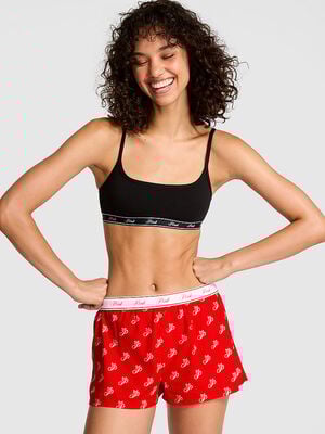 Flannel Boxy Pajama Shorts