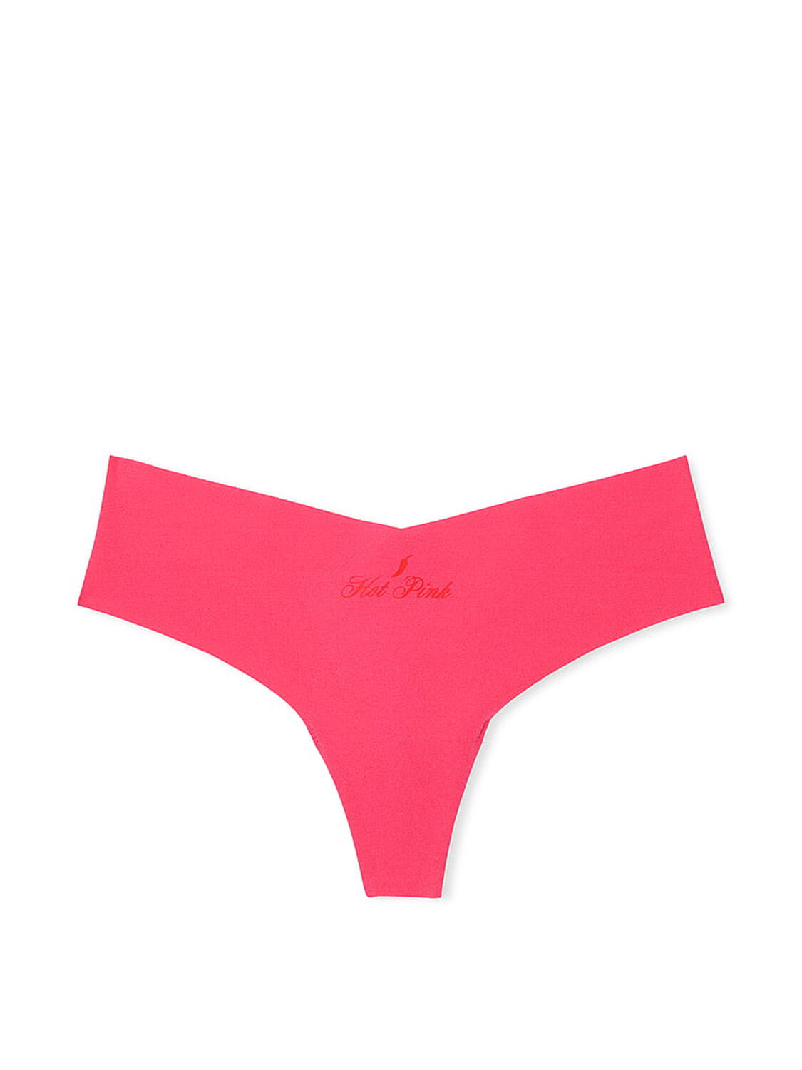 vs Pink No-Show Thong Panty Hot Pink Vday Graphic 3 of 3 