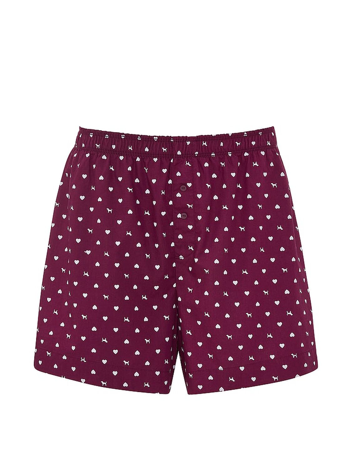 vs Pink Cotton Boxy Boyfriend Pajama Shorts Wild Rose & Blue Dogs 3 of 3 