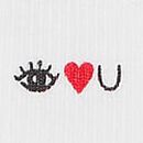 Wink Lace-Trim Cheeky Panty, White Eye Heart You Print, swatch