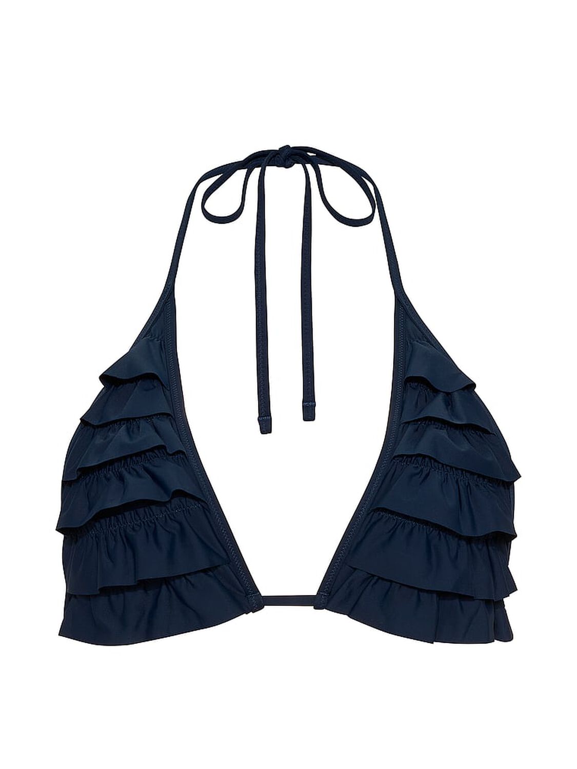 vs Swim Ruﬄe Triangle Bikini Top Noir Navy 3 of 3 