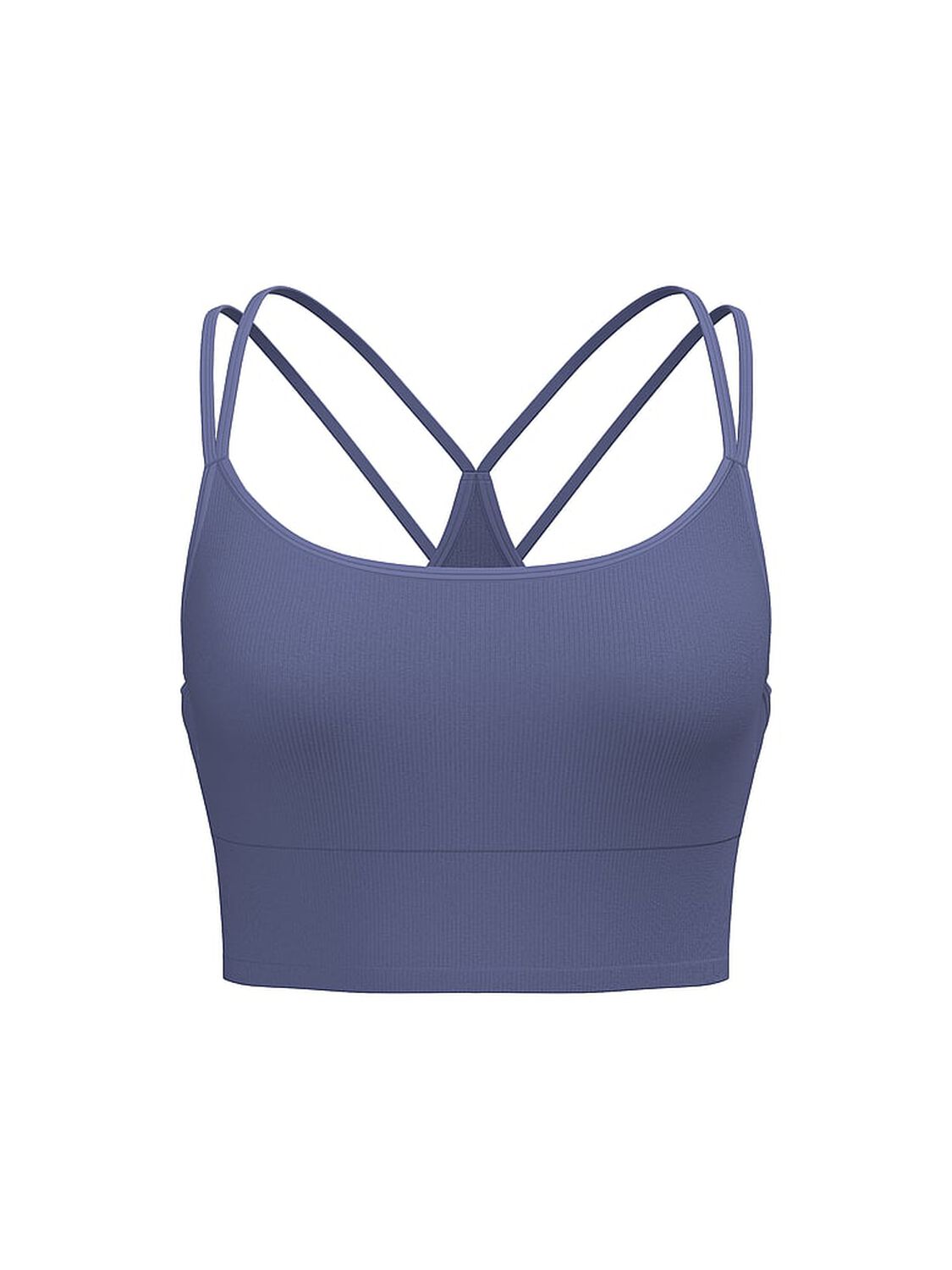 vs Pink Soft Seamless Strappy Sports Bra Dusty Iris Wash 3 of 4 