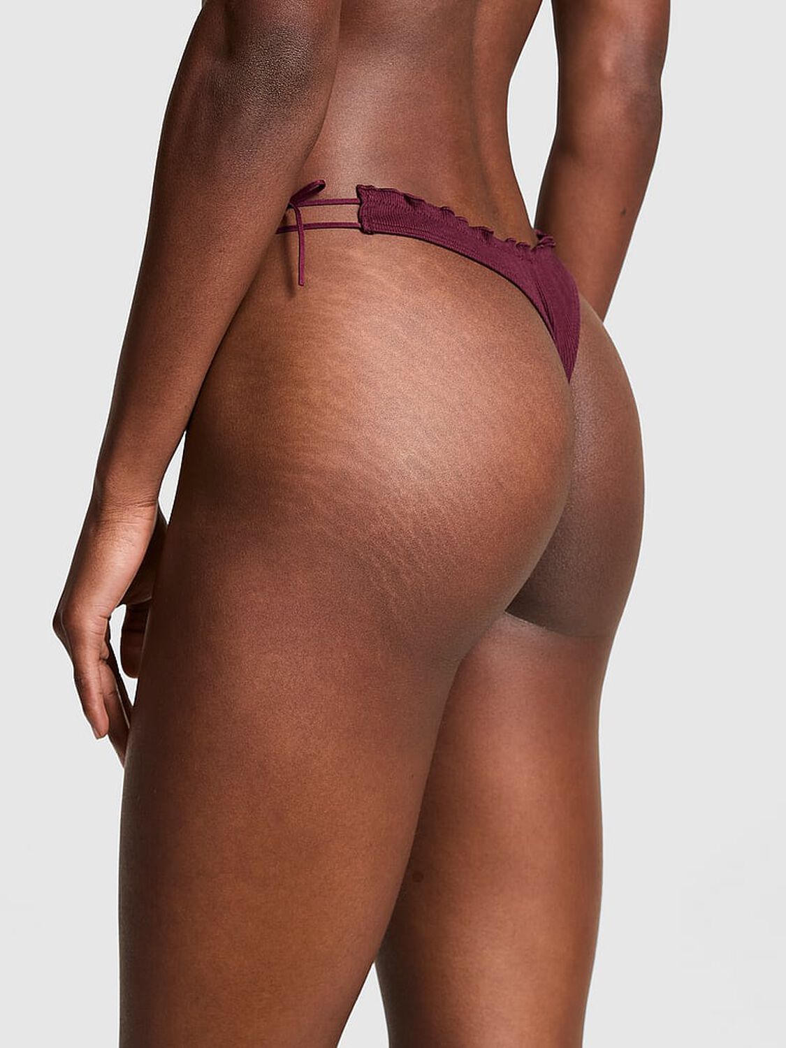 vs Pink Cotton Side-Tie Thong Panty 2 of 3 