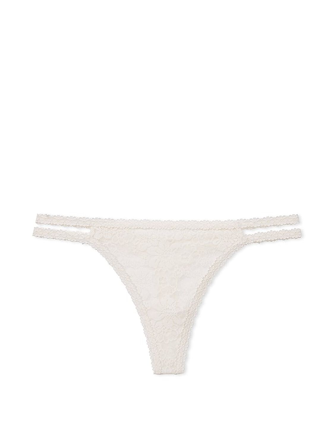 vs Pink Wink Strappy Thong Panty Coconut White 3 of 4 