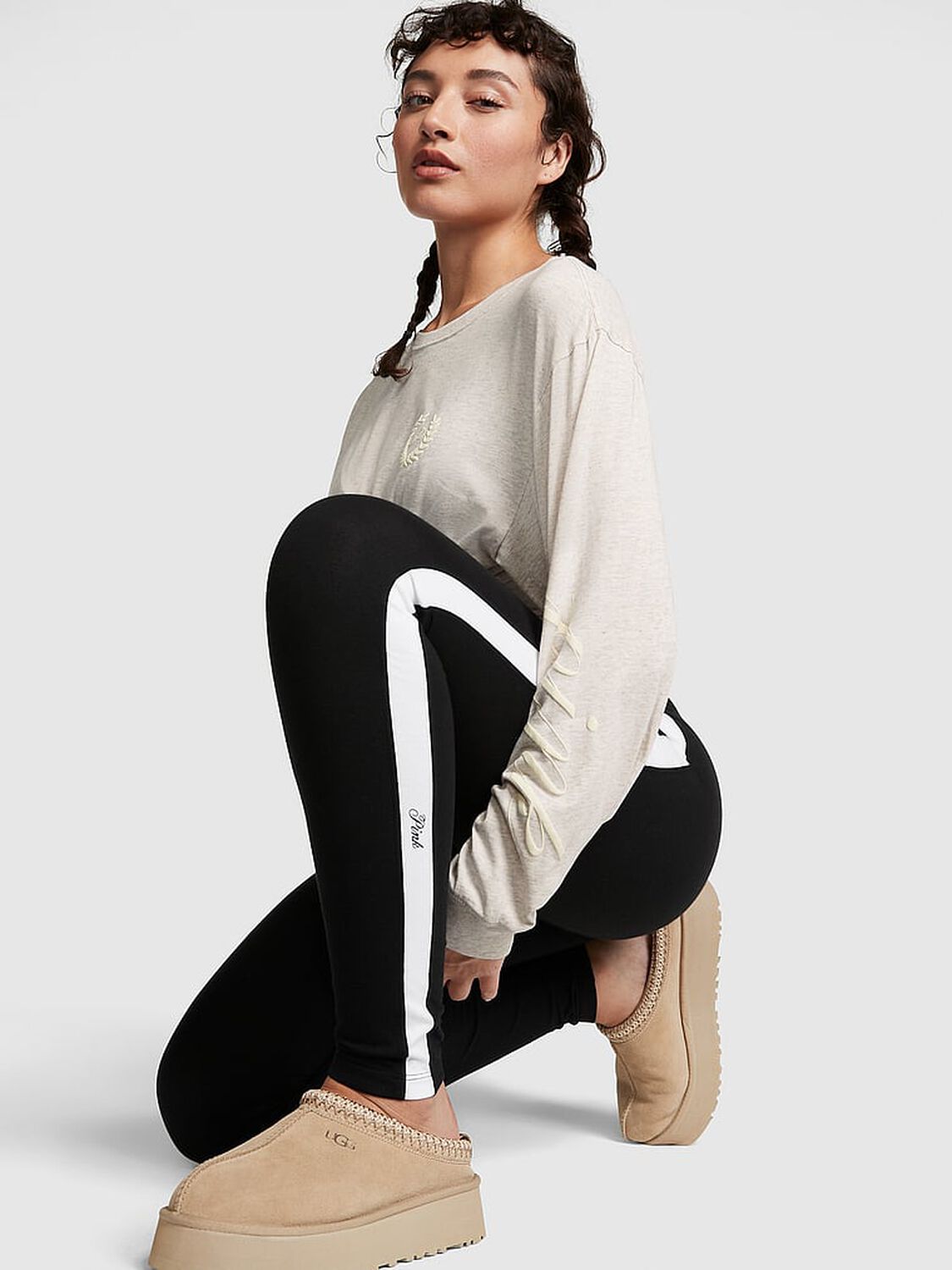 vs Pink Cotton High-Waist Leggings 4 of 4 
