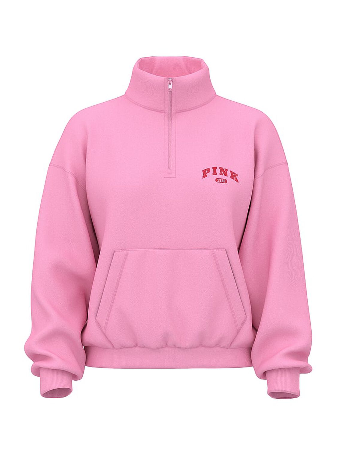 vs Pink Ivy Fleece Quarter-Zip Sweatshirt Pink Lollipop 3 of 3 