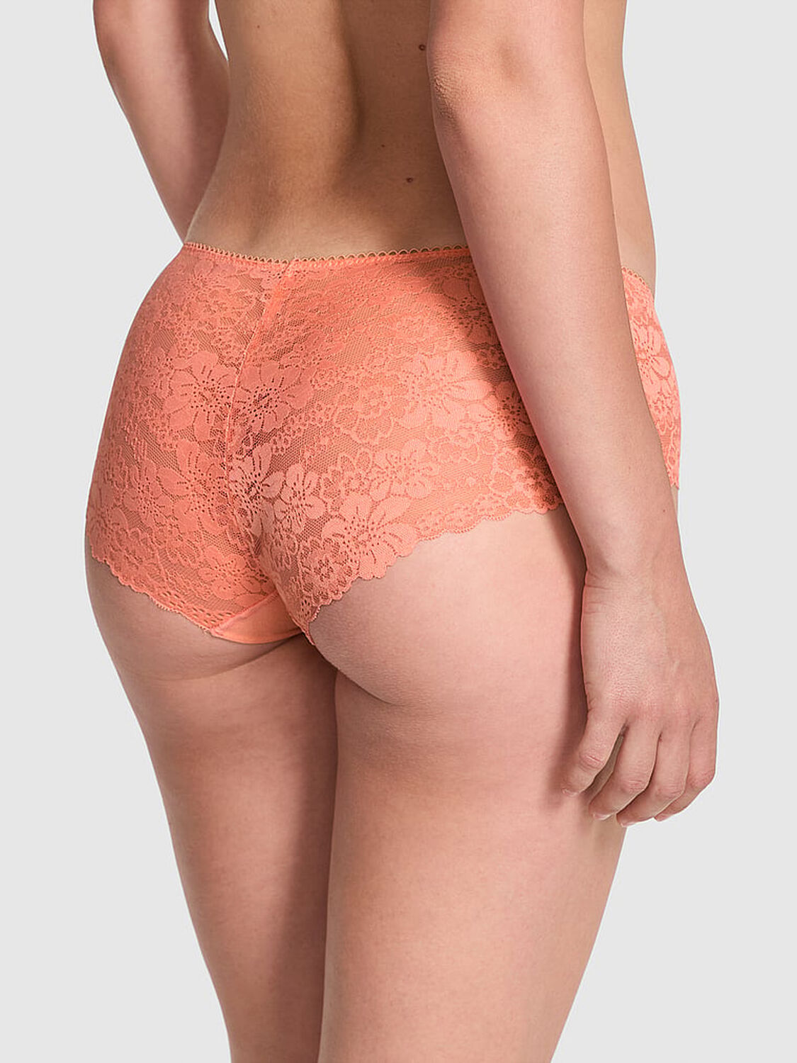 vs Pink No-Show Hiphugger Panty Orange Hills Star Print 2 of 3 