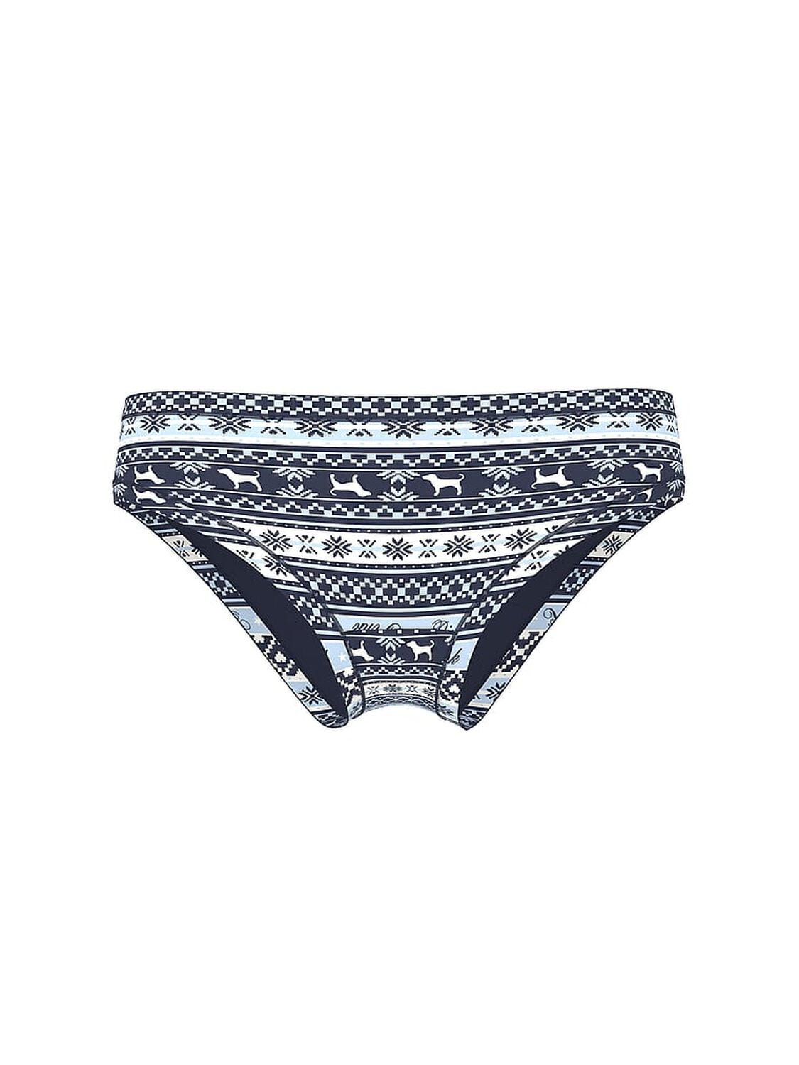 pink Pink Cotton Cheeky Panty Blue Fairisle Print 3 of 3 