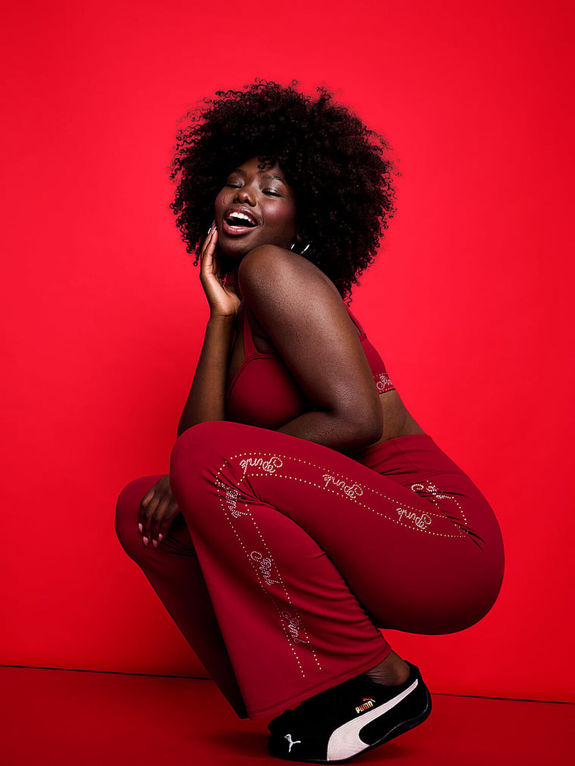 vs Pink Relay Logo Shine Sports Bra Red Lacquer Bling Logo 4 of 4 