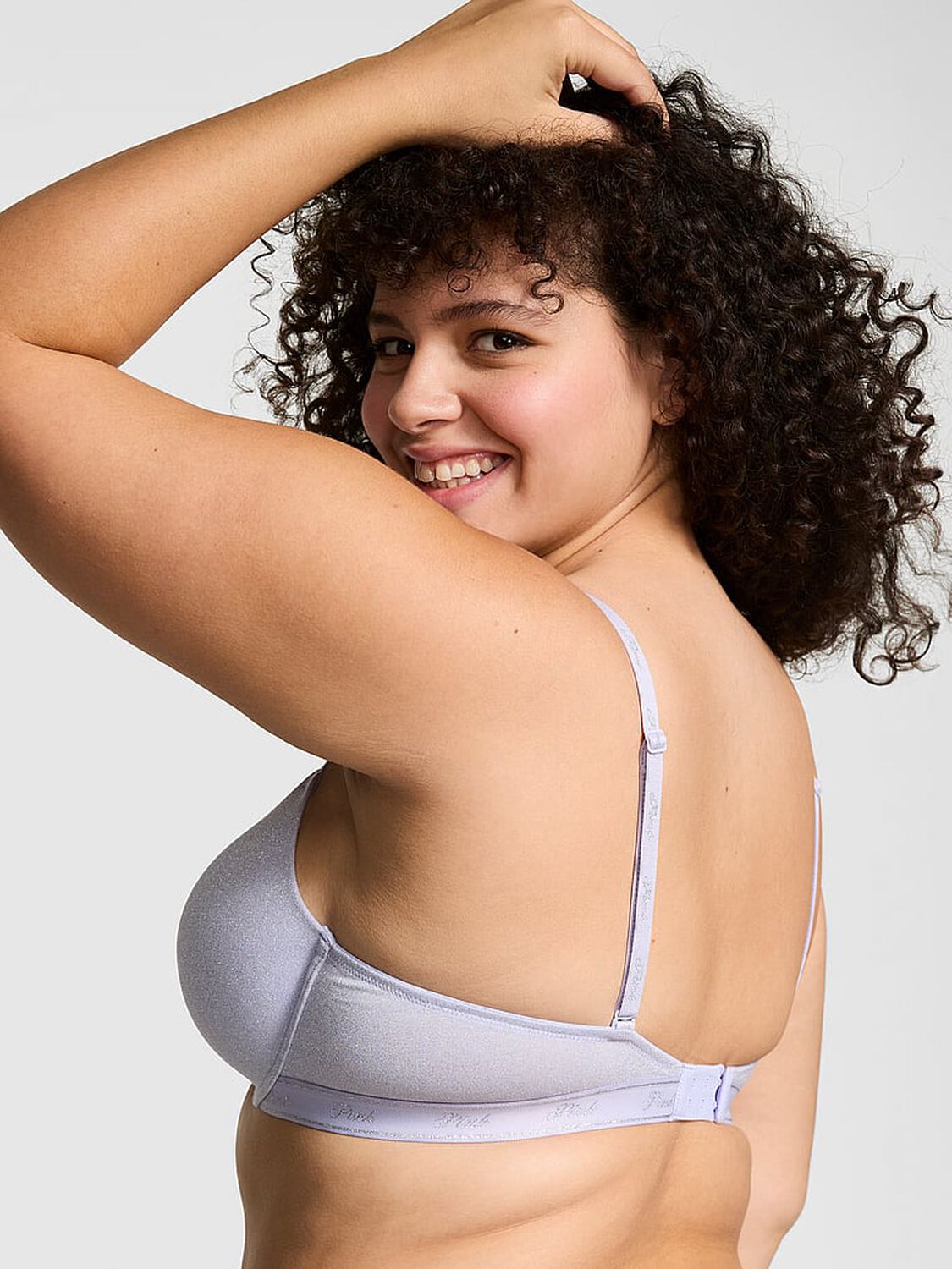 vs Pink Wear Everywhere Wear Everywhere Lightly Lined T-Shirt Bra Purple Cloud 2 of 4 