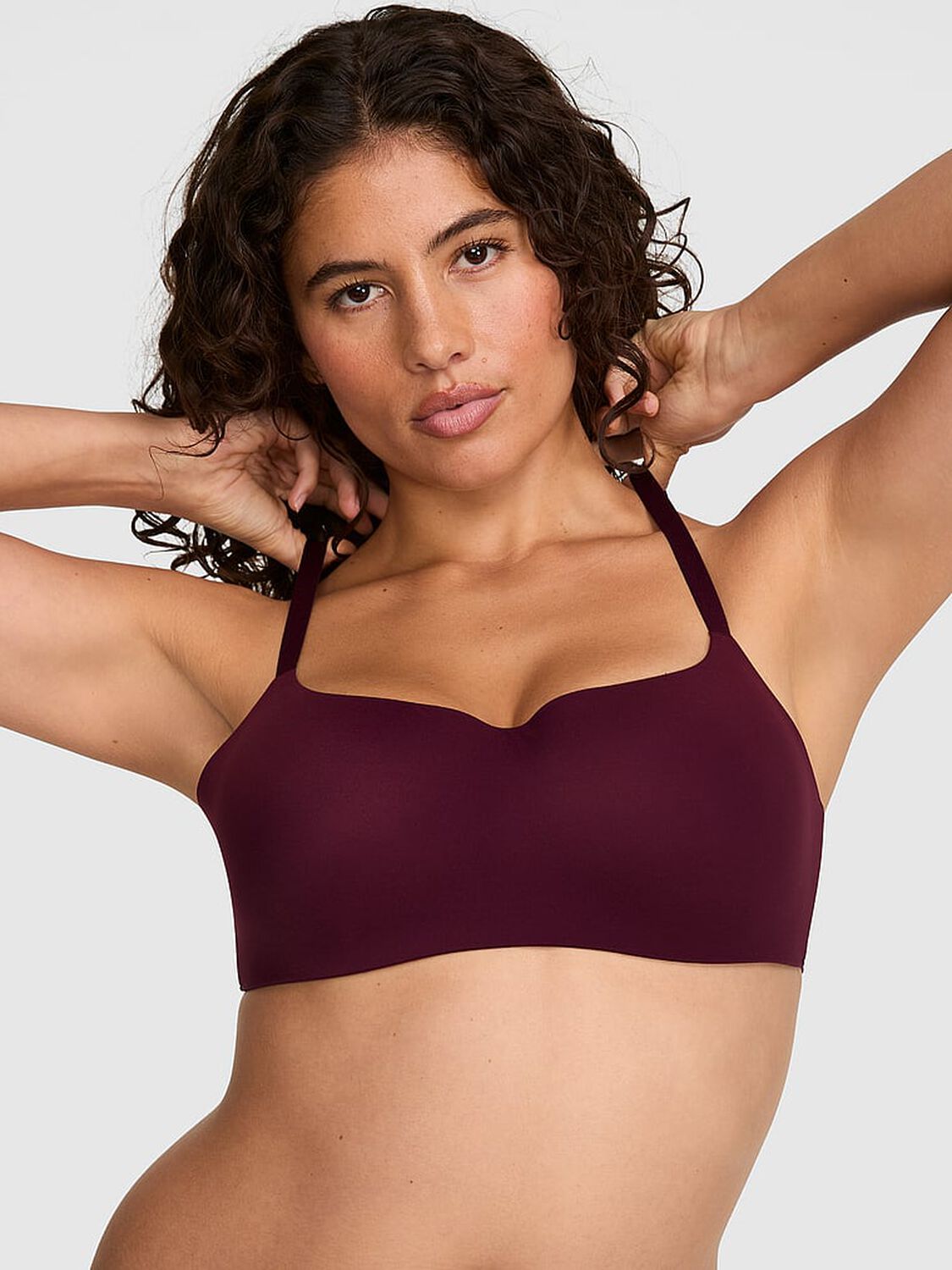 vs Pink Marshmallow Lightly Lined Wireless Comfy Bra Wild Rose 1 of 3 