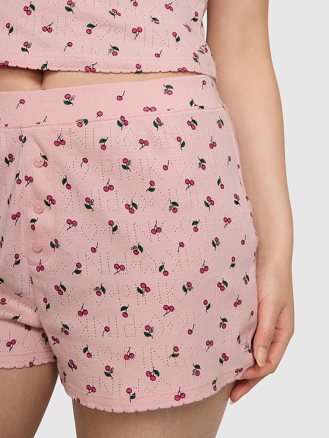 vs Pink Pointelle Boxer Shorts Print 5 of 5 