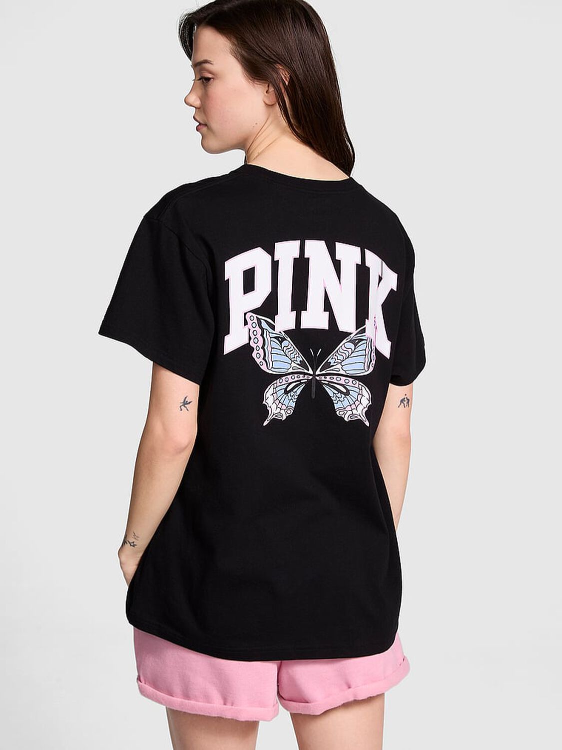 vs Pink Campus Cotton Tee Black 2 of 4 