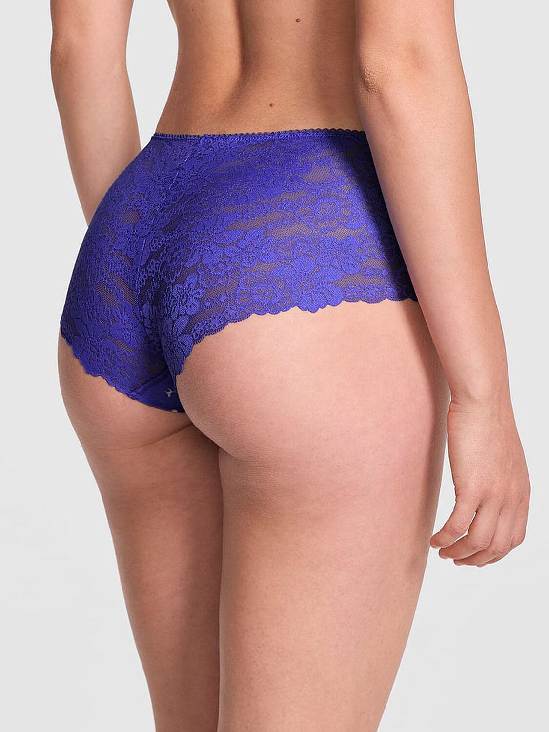 vs Pink No-Show Hiphugger Panty Ultramarine Blue Dot Dog Print 2 of 2 