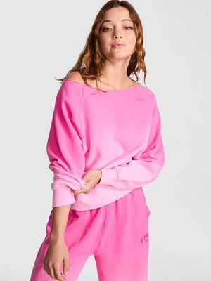 Ivy Fleece Off-The-Shoulder Sweatshirt