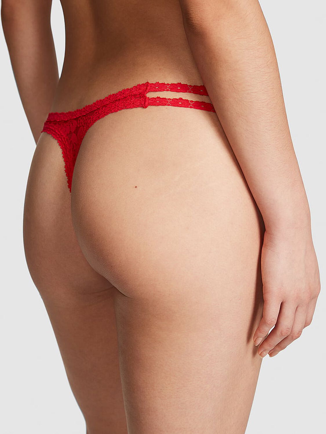 vs Pink Wink Strappy Thong Panty Red Pepper 2 of 3 