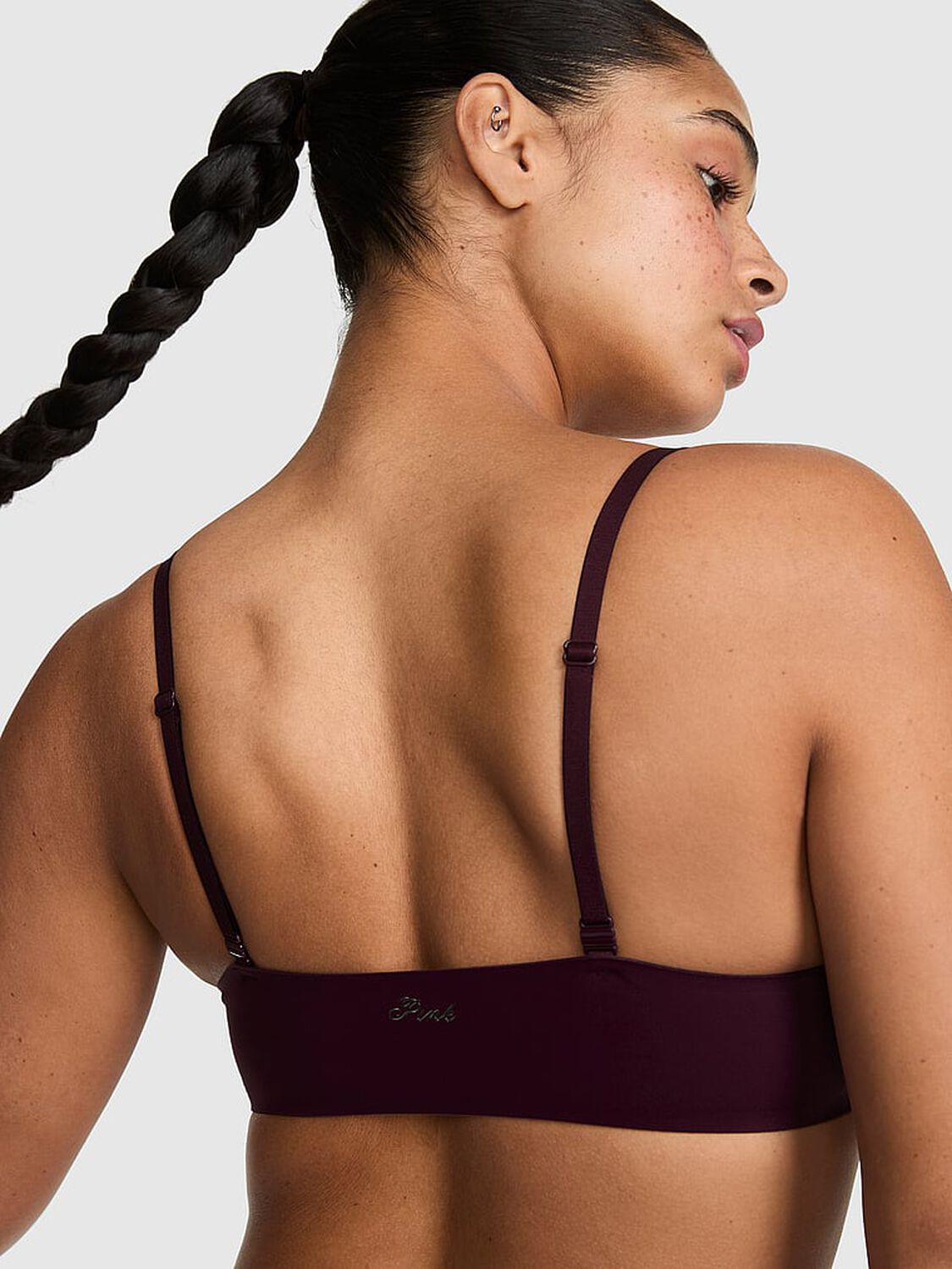 vs Pink Marshmallow Unlined Wireless Comfy Bralette Wild Rose 2 of 3 