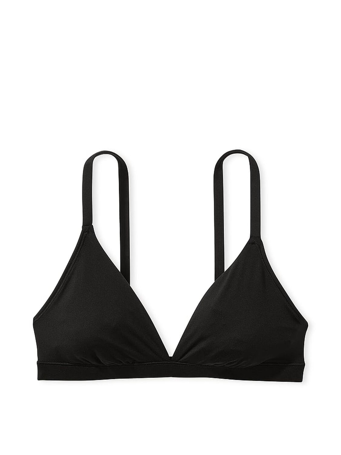 vs Pink Unlined Triangle Bralette Pure Black 3 of 4 
