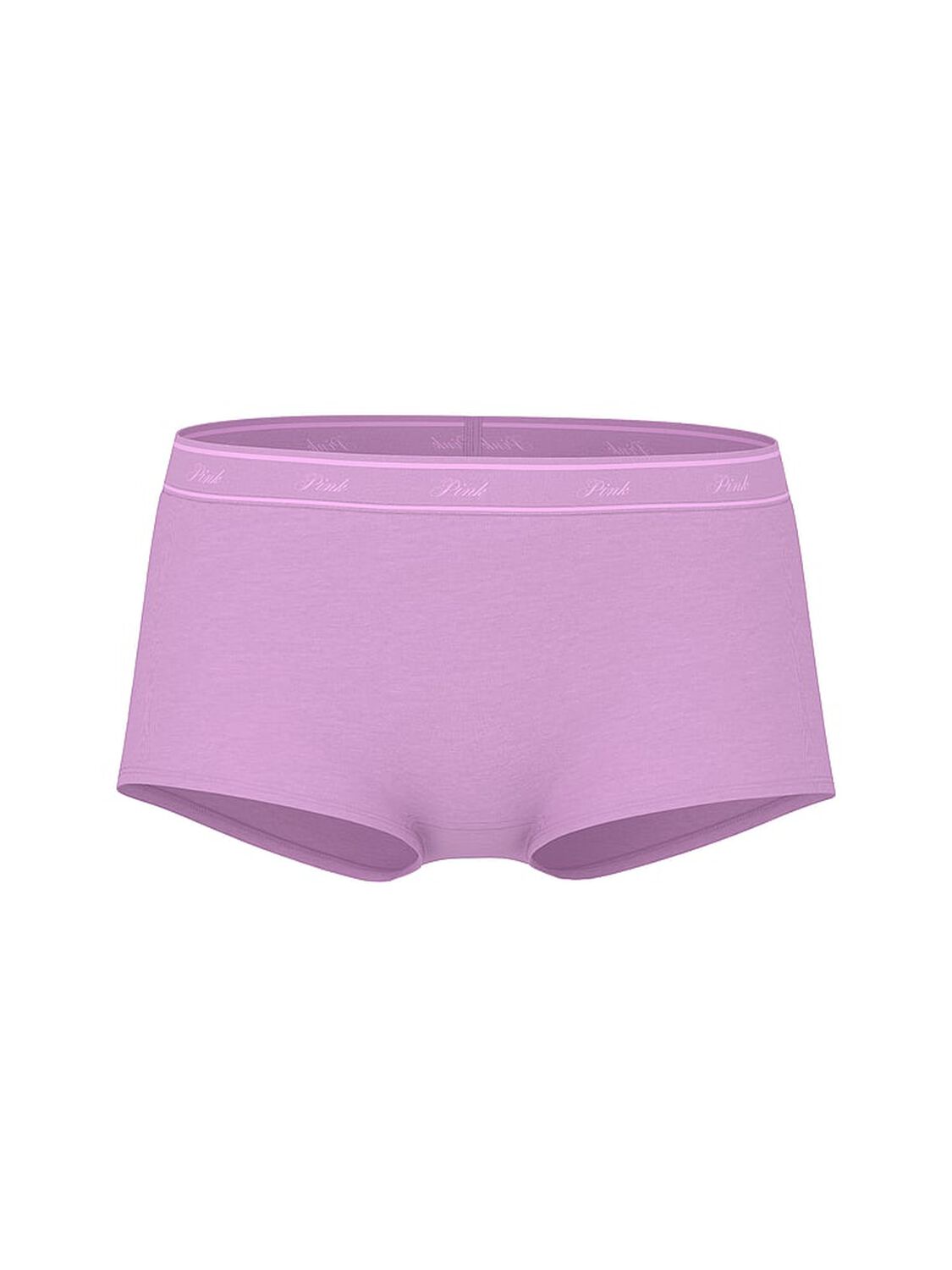 vs Pink Logo Cotton Boyshort Panty Lt Lilac With Love Pink Butt Graphic 3 of 3 