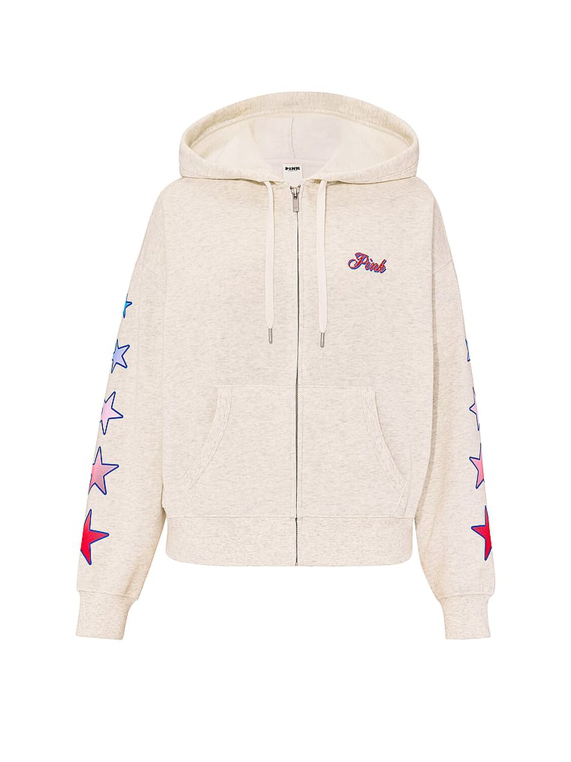 pink Pink Campus Fleece&trade; Full-Zip Hoodie Snow Heather 3 of 3 