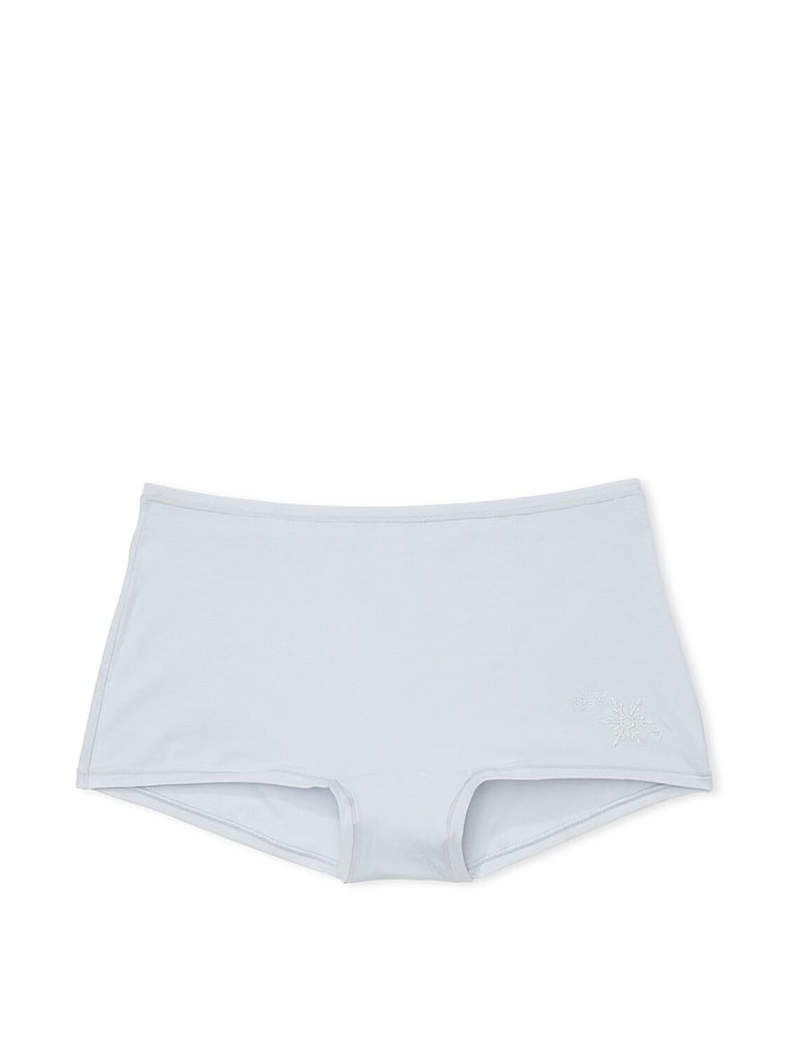vs Pink Cotton Boyshort Panty Hydrangea Blue W Lurex Snowflake Graphic 3 of 3 
