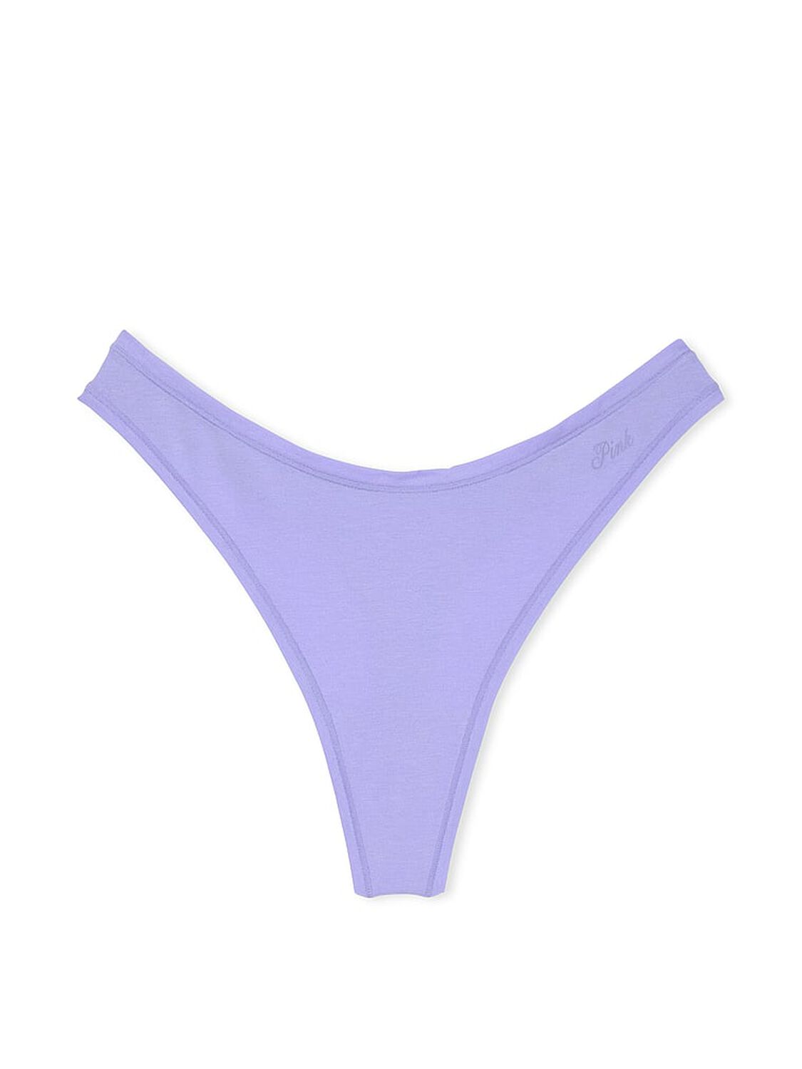 vs Pink Cotton High-Leg Thong Panty Purple Cloud 3 of 3 