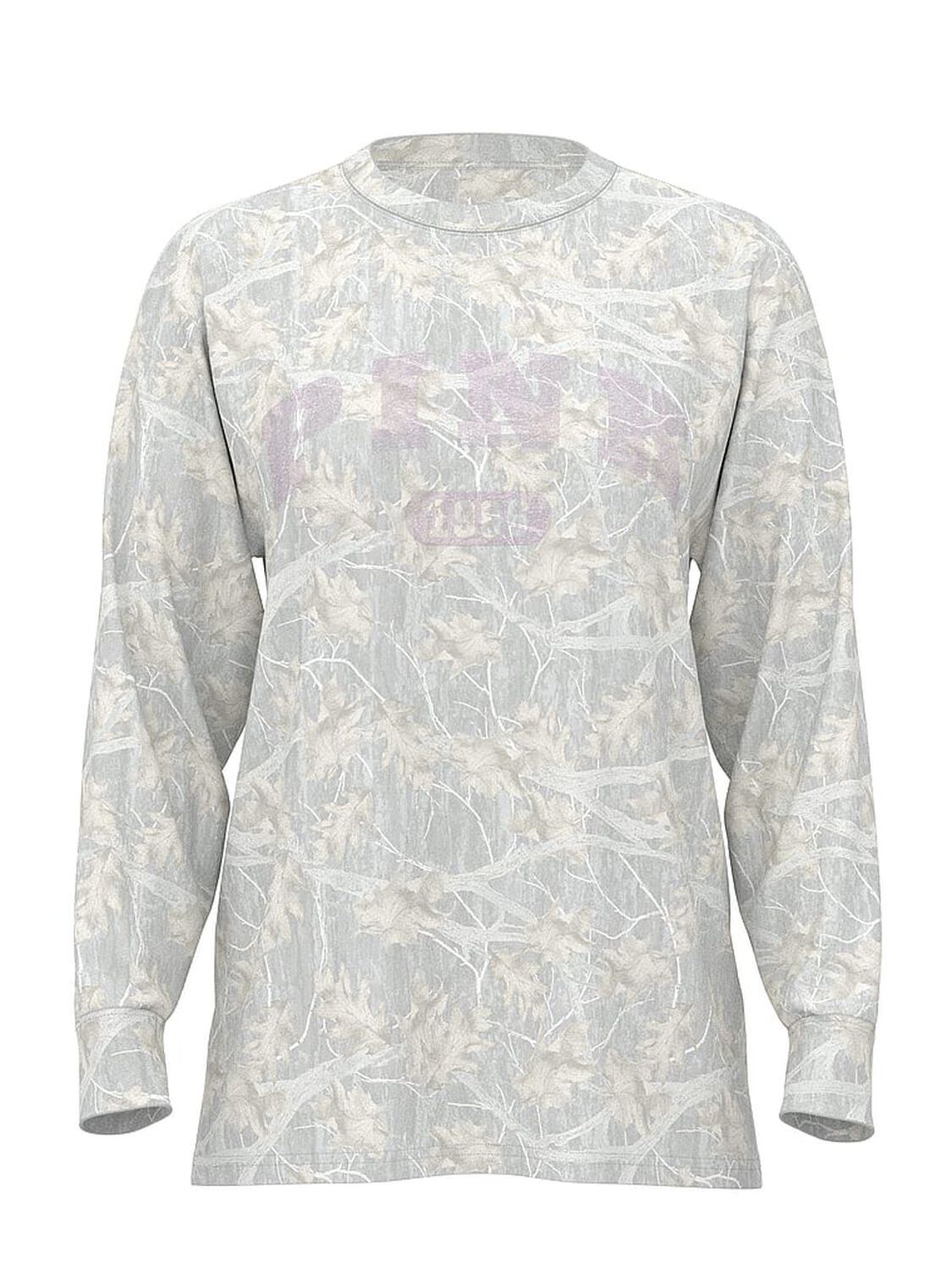 vs Pink Campus Cotton Long-Sleeve Tee Camo Core Logo 1 of 2 