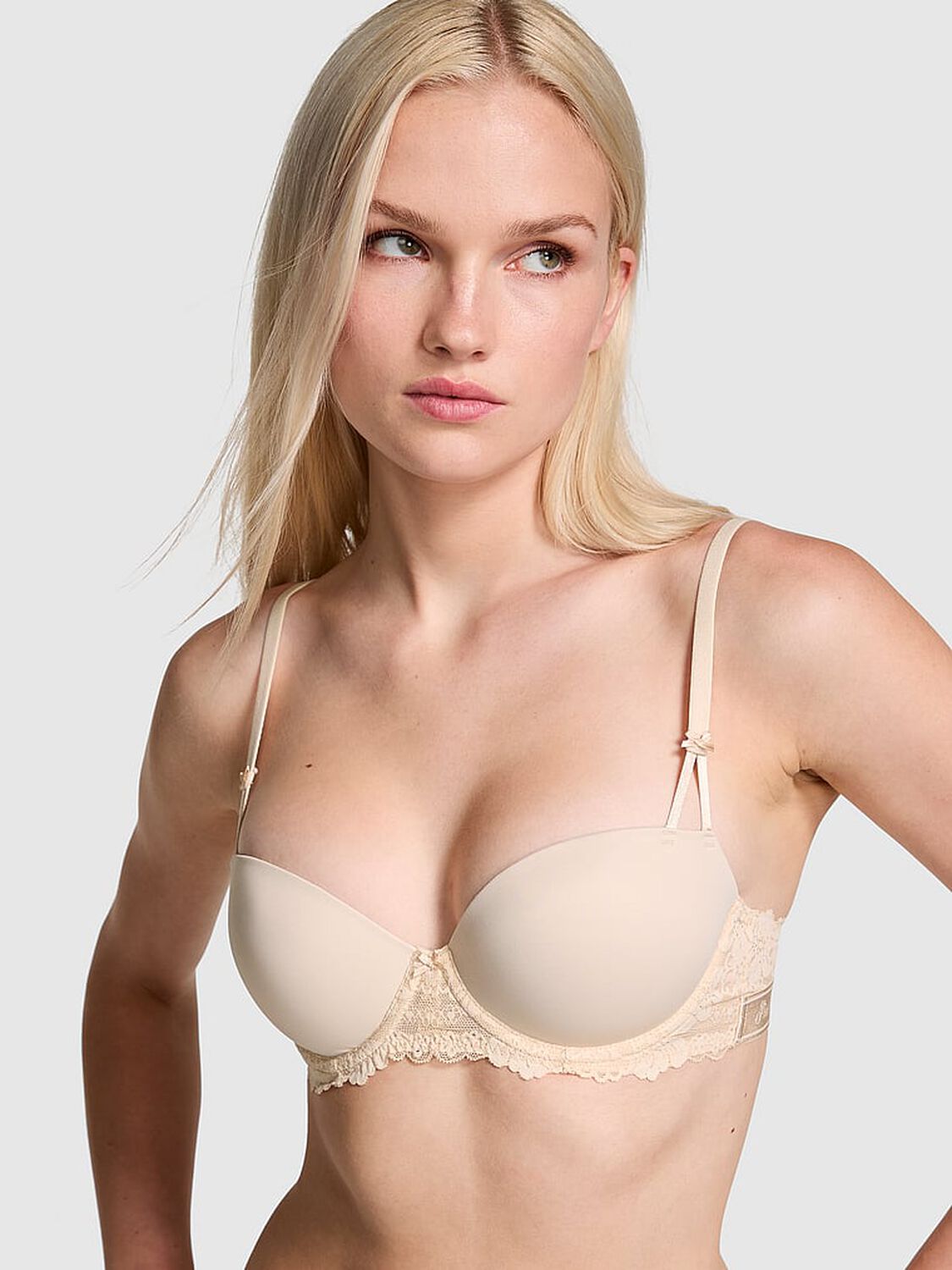 vs Pink Wink Push-Up Balconette Bra Marzipan 1 of 3 