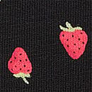 Logo Cotton High-Leg Micro Thong Panty, Black Strawberry Print, swatch