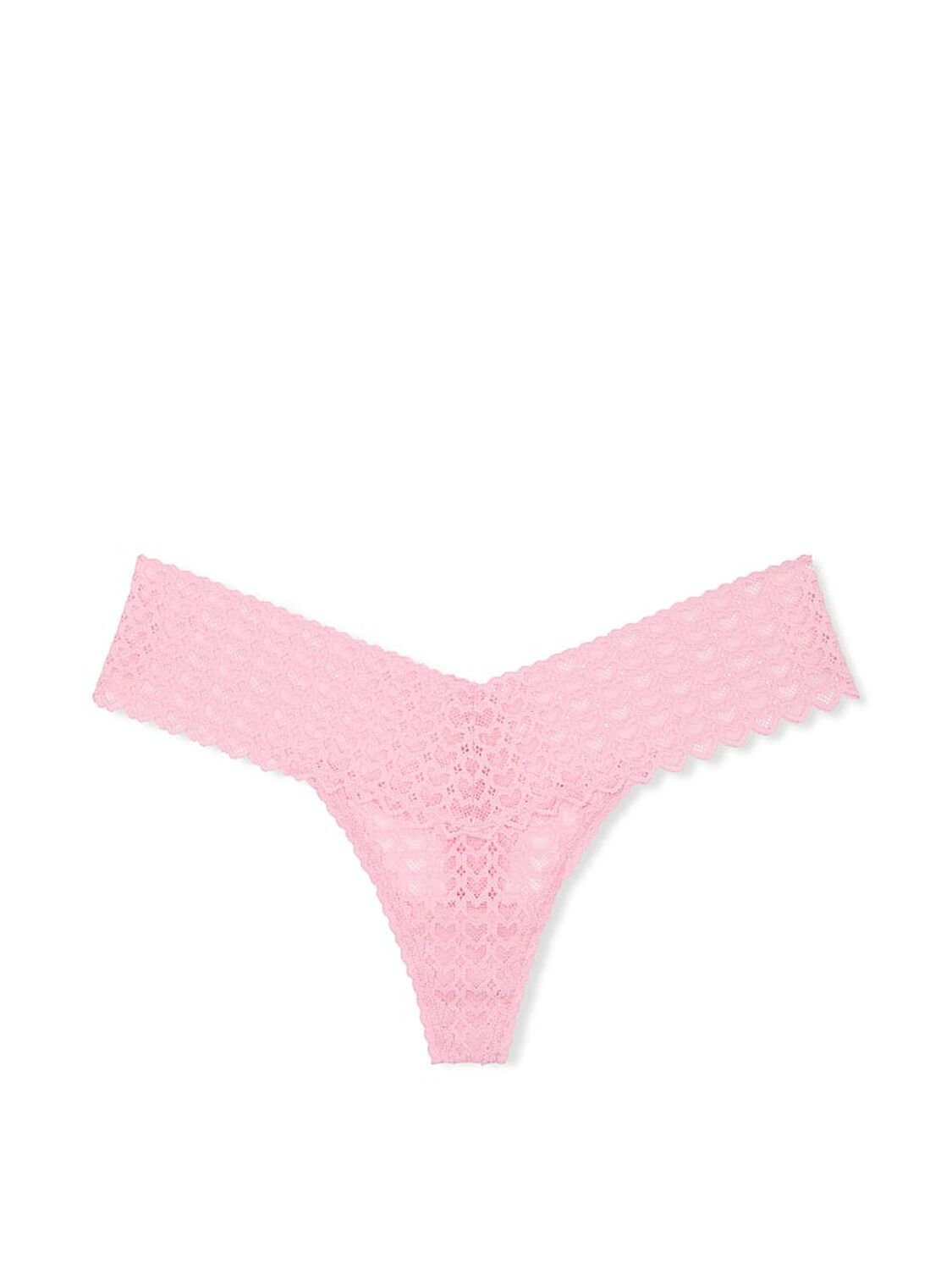 vs Pink Wink Heart Lace Thong Panty Petal Pink 1 of 1 