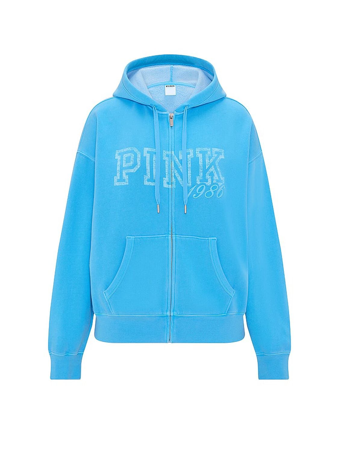 vs Pink Campus Fleece&trade; Full-Zip Hoodie Capri Blue 3 of 3 