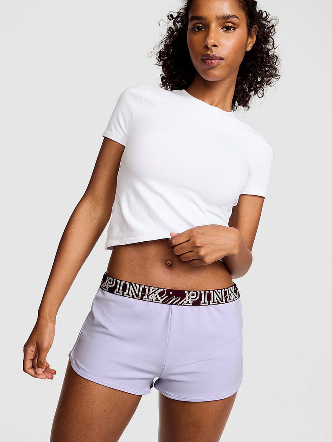 vs Pink Soft Modal Micro Shorts Sweet Lavender 1 of 3 