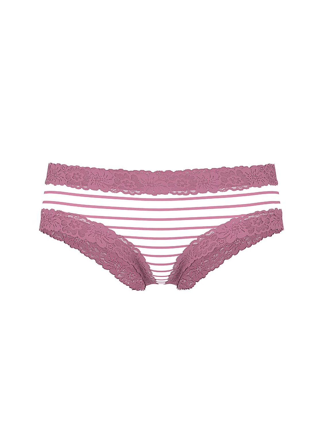 vs Pink PINK Wink&trade; Lace-Trim Cheeky Panty Cashmere Rose Stripes 3 of 3 