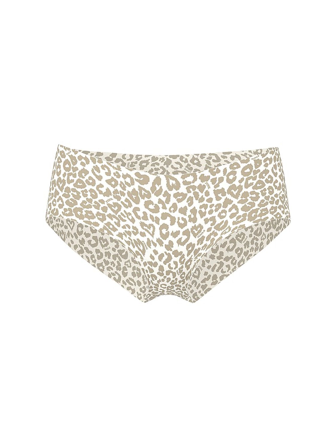 vs Pink No-Show Cheeky Panty White Shell Leopard Print 3 of 3 