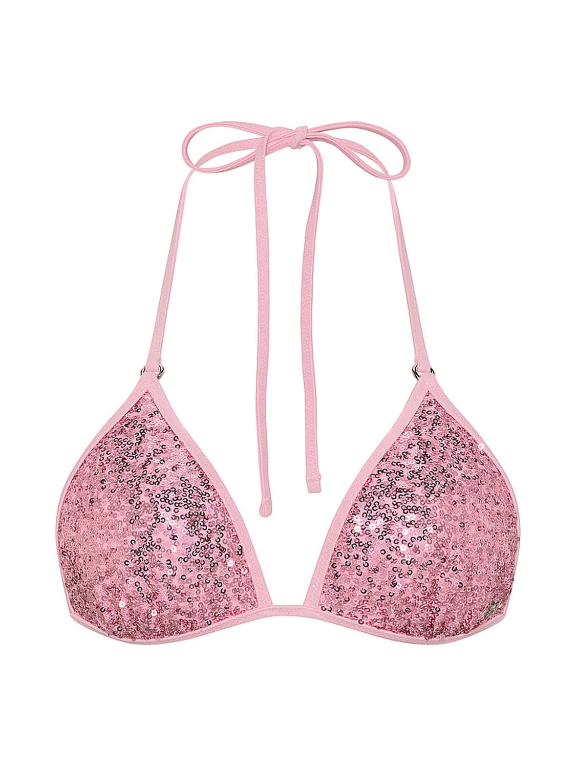 pink Swim Triangle String Bikini Top Boardwalk Pink 3 of 3 
