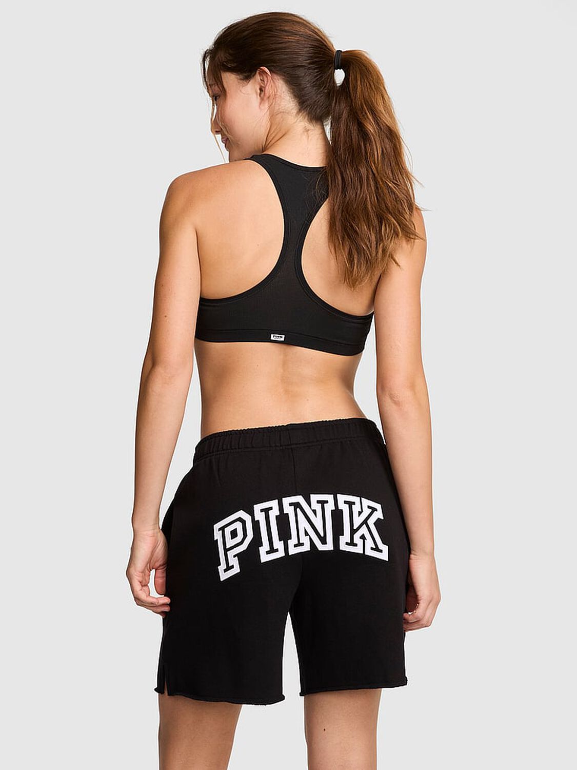 vs Pink Campus Fleece&trade; Shorts Pure Black 2 of 3 