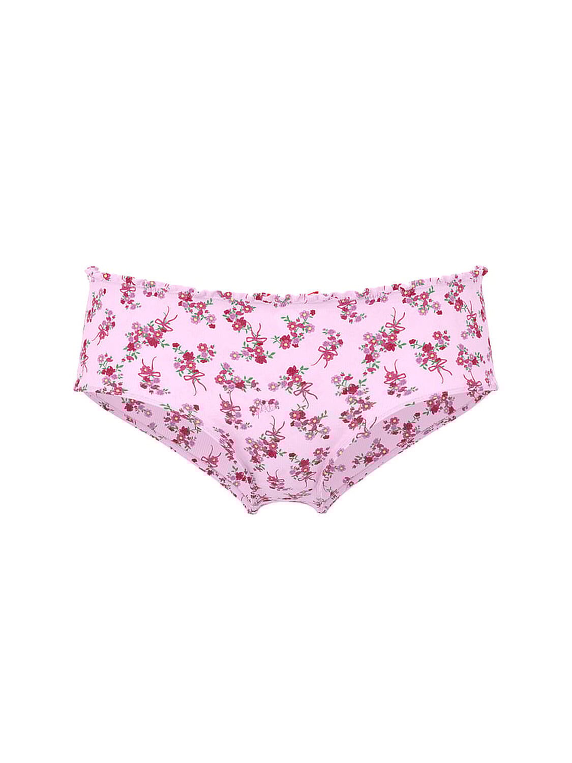 vs Pink Cotton Cheeky Panty Pink Tulip Floral Bow 3 of 3 