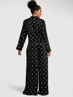 GRWPINK&trade; Satin Flyaway Long-Sleeve & Pants Pajama Set