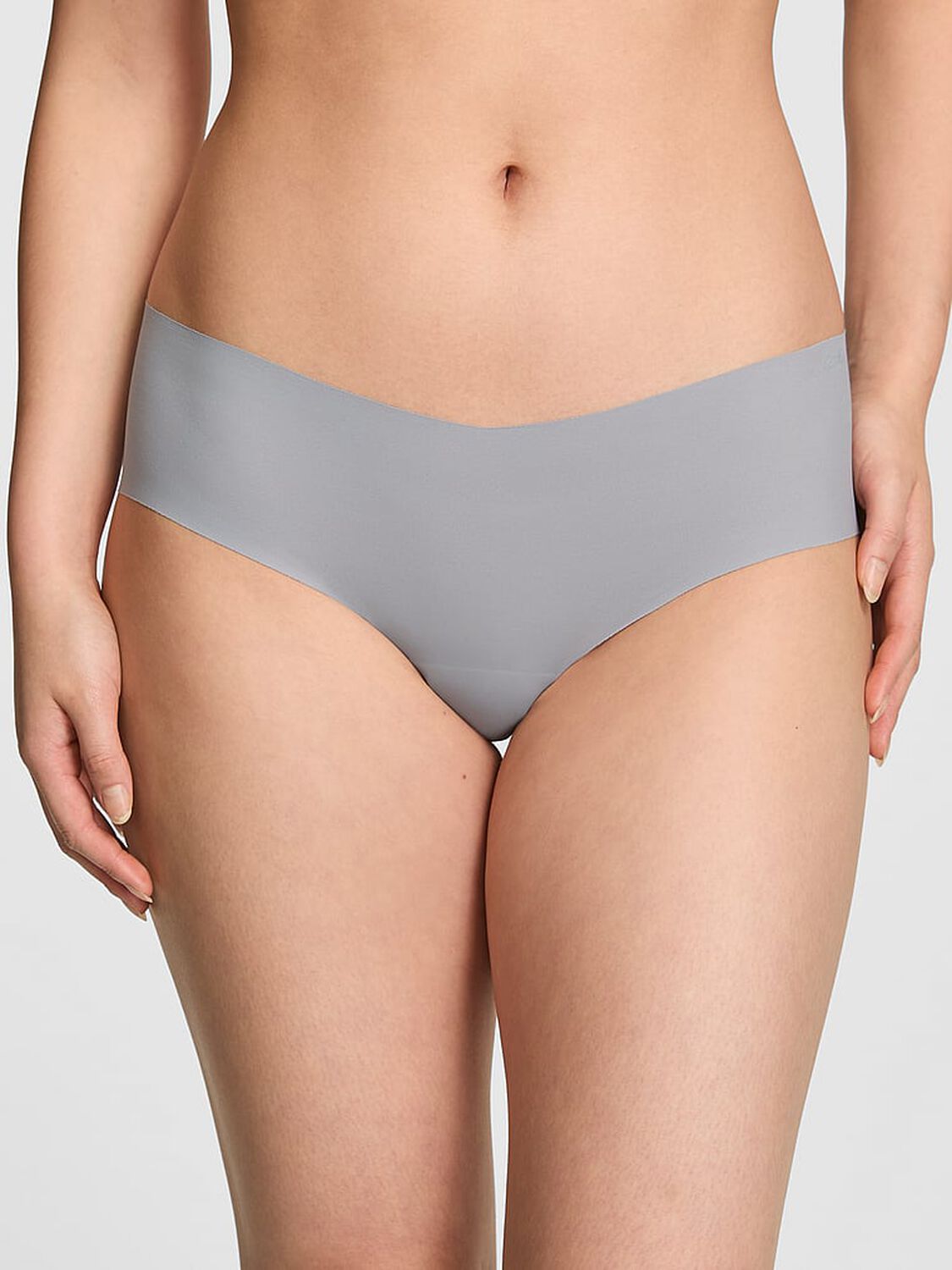 vs Pink No-Show Cheeky Panty Grey Oasis 1 of 3 