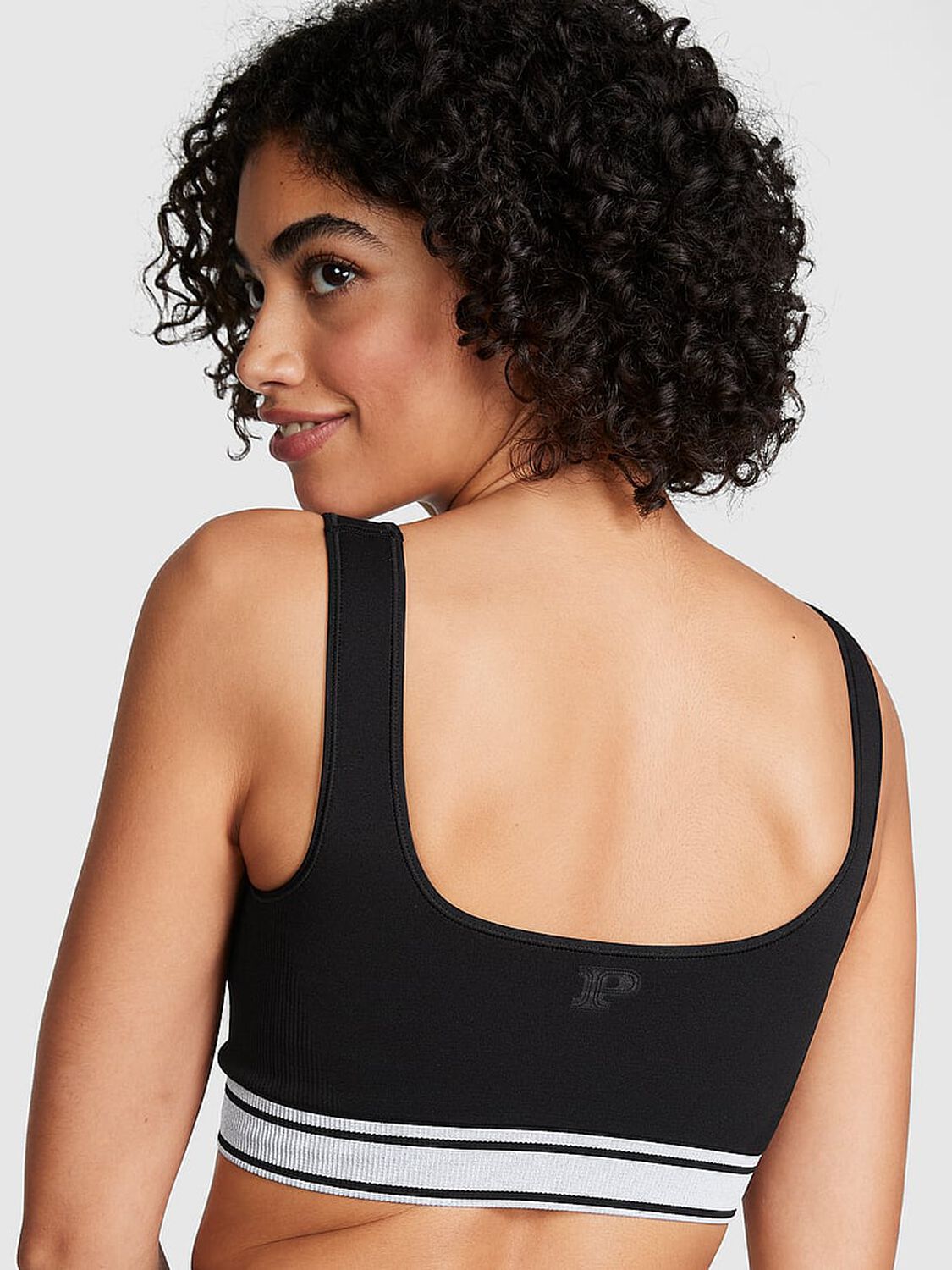 vs Pink PINK Flip It Seamless Reversible Sports Bra Pure Black 2 of 4 
