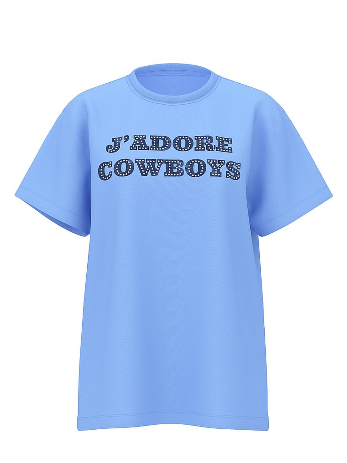 vs Pink Campus Cotton Tee Seascape Blue Cowboys Bling 1 of 2 